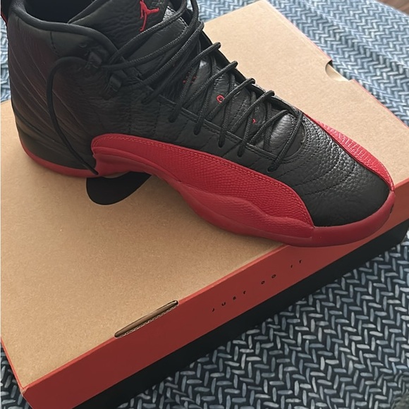 Jordan Black and Red High-Top Sneakers